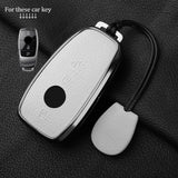 Metal and Leather Car Key Case Cover for Mercedes Benz