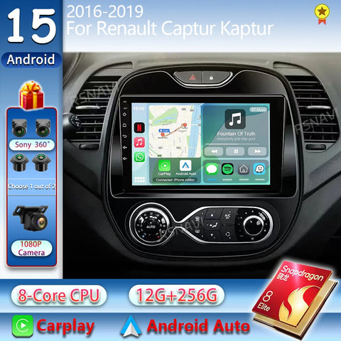 2K QLED Android 15 Multimedia Player for Renault Captur 2016–2019 Android Head Unit RSNAVI