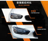 BMW 1 Series F20 F21 LCI 118i 120i 15-19 Car Headlight Eyebrow Decal Sticker Car Exterior Accessories Exterior Accessories OE