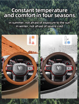 Breathable Leather Steering Wheel Cover for Ram Trucks Car Interior Accessory Hocasen