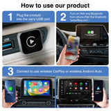 Mini Wireless CarPlay Adapter for VW Toyota Nissan