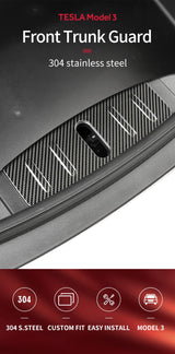 Front Trunk Guard Stainless Steel for Tesla Model 3 Car Interior Accessory GMUNI