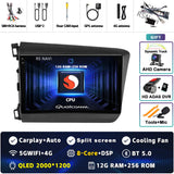2K Android 15 Multimedia Head Unit for Honda Civic 2012-2015