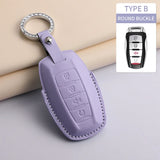 Leather car remote key case for 3 Great Wall models