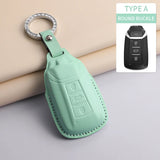 Leather Car Key Case Cover For DFSK DongFeng 580 F507 Aeolus AX7 GS PU Car Remote Key Bag Case Shell Protecter Keychain Holder