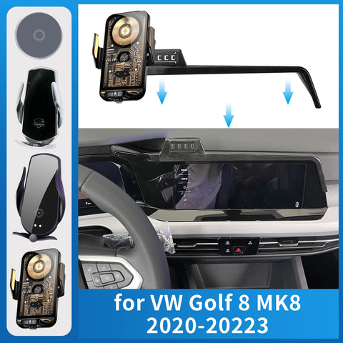 Wireless Charging Phone Mount for Volkswagen Golf 8 2020-2023 Car Phone Holder OEM