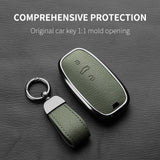Leather Car Key Case Cover for Audi A1 A3 8V A4 B8 B9 A5 A6 C7 A7 A8 Q3 Q5 Q7 S4 S6 S7 S8 R8 TT Car Interior Accessory OEM