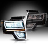 LED Reflection Bowl Headlights for Ford F-150 2009-2014