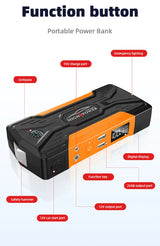 1000A Car Jump Starter with Tire Inflator Jump Starter MINUS TWO