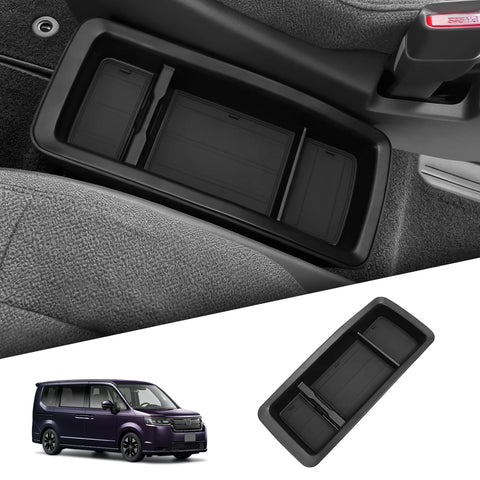 Honda STEPWGN 6th Gen 2022-2025 Center Console Storage Box Car Front Seat Tray Organizers Accessories Tidying Black Center Co