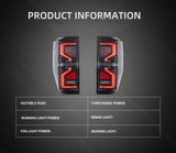 Sequential LED Tail Lights for Ford Ranger 2012-22 Car Interior Accessory Vland