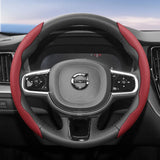 Breathable Faux Leather Steering Wheel Cover for Volvo