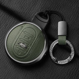 Goatskin Car Key Case Cover For BMW MINI Cooper ONE JCW Clubman Countryman