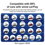Wireless CarPlay Android Auto AI Adapter for Wired CarPlay Cars
