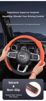 Jeep Premium Suede Steering Wheel Cover Car Interior Accessory Hocasen