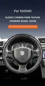 Carbon Fiber Wave Steering Cover for Suzuki Cars Car Interior Accessory Hocasen