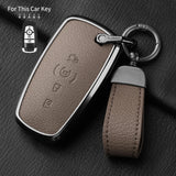 Metal and Leather Car Key Case Cover For Ford Car Interior Accessory OEM