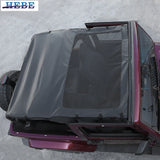 Leather Soft Top Sunshade Cover for Jeep Wrangler JK 2-Door Car Interior Accessory HEBE