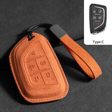 Suede Car Key Case Cover For Cadillac