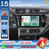 2K QLED Android 15 Head Unit for Toyota Corolla 2012–2016