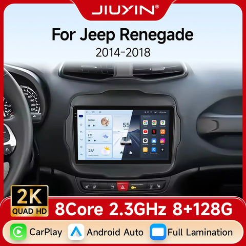Android 13 Head Unit Navigation for Jeep Renegade 2016–2020 Android Head Unit JIUYIN