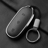 Metal and Leather Car Key Case Cover for Li Auto L7 L8 L9 Max Leading Ideal Li Auto 2023 2024