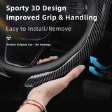 Honda Carbon Fiber Wave Shaped Steering Cover Car Interior Accessory Hocasen