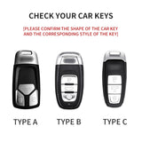 Suede Car Key Case Cover for Audi A6 A4 A7 Q5 A5 A4 B9 Q5 Q7 TT TTS 8S 2016 2017 Car Interior Accessory OEM