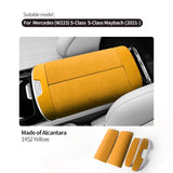 For Mercedes W223 S-Class Maybach Seat Armrest Box Cover Trim Sticker Interior Performance Tuning Accessories Made of Alcantara