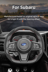 Subaru Anti-Slip Suede Steering Wheel Cover Set Car Interior Accessory Hocasen
