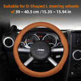 Breathable Leather Steering Cover for Jeep Wrangler JL