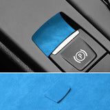 For BMW X1 F48 (2016-2022) Made of Alcantara Center Console Handbrake Button Knob Trim Sticker Car Interior Accessory OEM