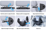 3-in-1 Car Headrest & Neck Support Pillow with 6-Way Adjustable Headrest