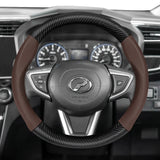 Breathable Carbon Fiber Steering Cover for Perodua
