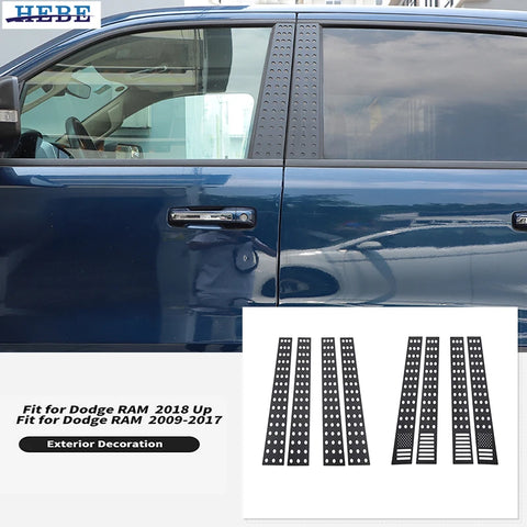 Window Cover Trim Black Aluminum for Dodge Ram 1500 Car Interior Accessory HEBE