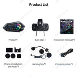 Waterproof Helmet Bluetooth Headset for Motorcycle Riding Car Speaker AKAMATE