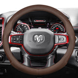 Breathable Leather Steering Wheel Cover for Ram Trucks