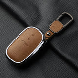 Aluminum Alloy Goatskin Car Key Case Cover for Honda Civic 11th 2022