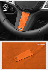 For New BMW Series Fit for G Chassis Steering Wheel Trim Sticker Anti Scratch Made of Alcantara Car Interior Tuning Accessories