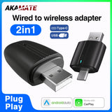 Wireless CarPlay Adapter 2in1 for VW/Audi/Toyota CarPlay Adapter AKAMATE