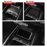 Toyota Aqua 2021-2025 Center Console Tray ABS Car Central Tray Organizer Accessories Tidying Black LED Ambient Light | Car In