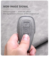 Car Key Cover For Ford Puma Grand C Max Focus Mondeo Kuga Fiesta Ecosport Transit Kuga Leather Car Key Case Cover