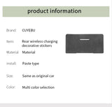 For BMW X3 G45 (2025-) Car Rear Seats Armrest Box Charging Panel Mat Trim Stickers Made of Alcantara Tuning Interior Accessories