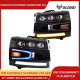 LED Matrix Projector Headlights for Silverado 07-13 Car Interior Accessory Vland