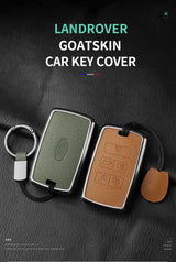 Metal and Leather Car Key Case Cover for Land Rover Range Rover Discovery Evoque Sport Velar Key Protection Shell Accessories