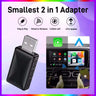 2-in-1 Wireless CarPlay and Android Auto Adapter for Universal