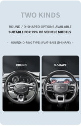 Snap-On Wave-Shaped Steering Wheel Cover for Genesis GV80, G90, G80