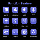 6.25" CarPlay GPS with TPMS for Universal Motorcycles Android Head Unit EKIY