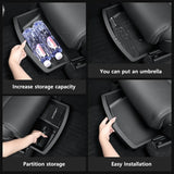 Under Seat Storage Box Fits Tesla Model Y L 6 Seater 2026 Front Seat Organizer Tray Waterproof TPE Hidden Bin Accessories Und