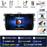 9-Inch 2K QLED Android Head Unit for Toyota Corolla 2007–2013